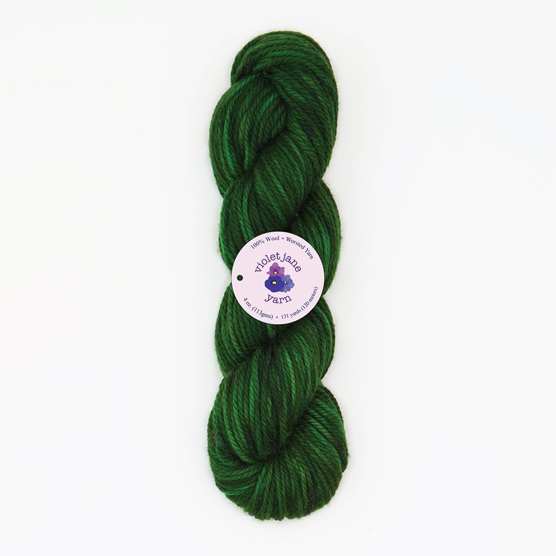 The Oxford Company Violet Jane 100% Wool Variegated Hand-Dyed Rug Yarn 4 Oz. Skein (approx. 55 yds)