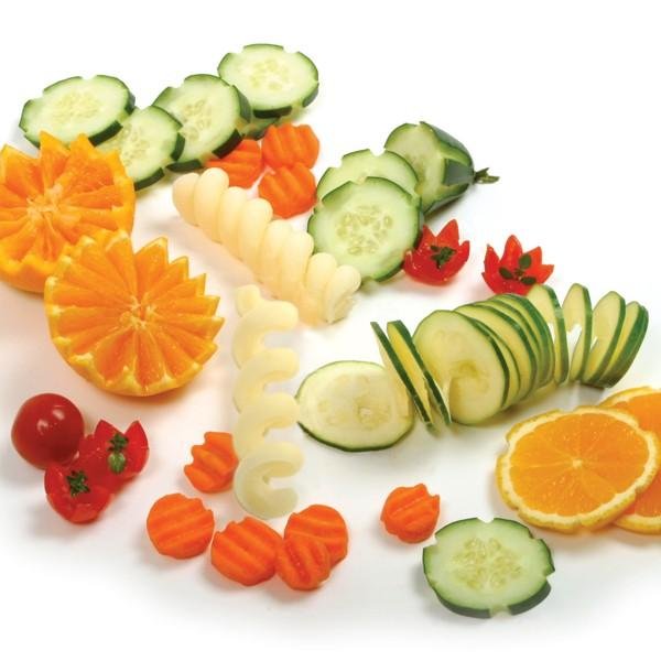 Norpro 5pc Fruit &#x26; Vegetable Garnishing Decorating Tool Set