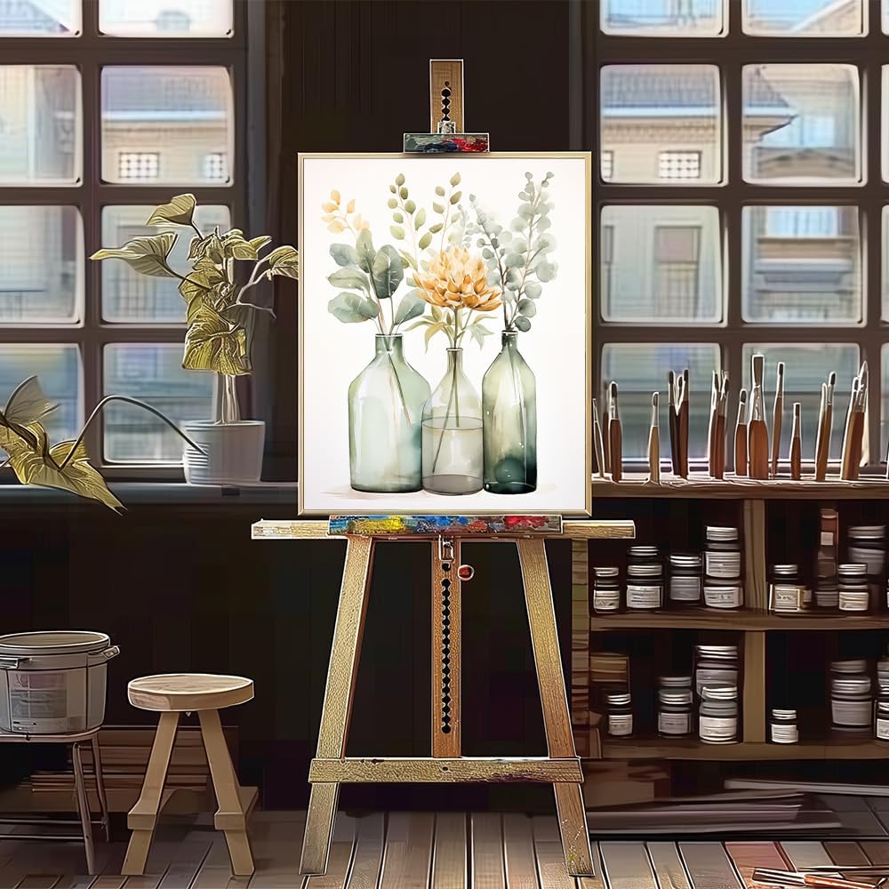 Paint by Numbers Kit for Adults - Flowers in Bottle DIY Adult Paint by Number Kits Acrylic Canvas Painting for Adults Beginners Kids Art Crafts Without Frame, 16x20 Inch