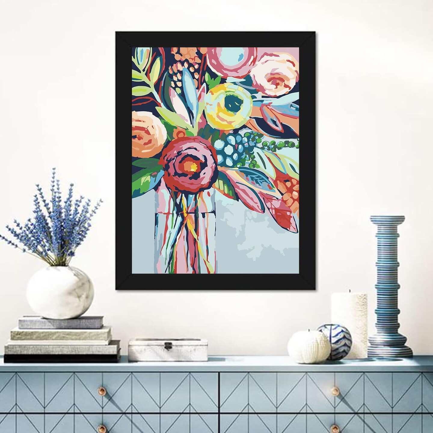 Paint by Numbers Kit for Adults,Personalized Painting Art Flower DIY Paint by Numbers Painting for Beginners for Home Wall Painting Decor Gift 11.8 x 15.8 inch