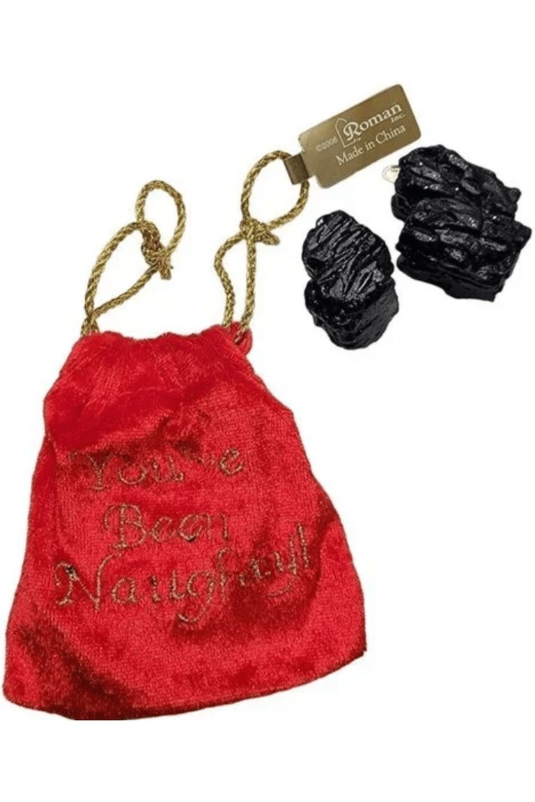 Santa Bag with a Lump Of Coal