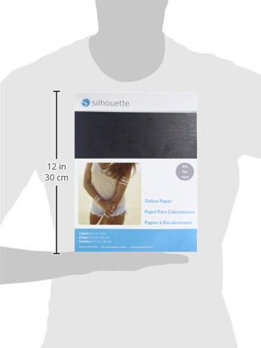 Silhouette America Silver Silhouette 8.5&#x22;X11&#x22; Temporary Tattoo Paper 2/Pkg
