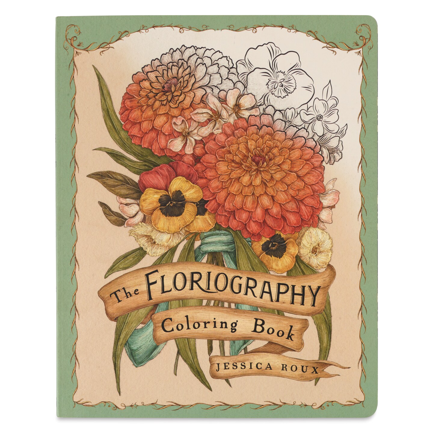 Floriography Coloring Book - Paperback, 96 Pages
