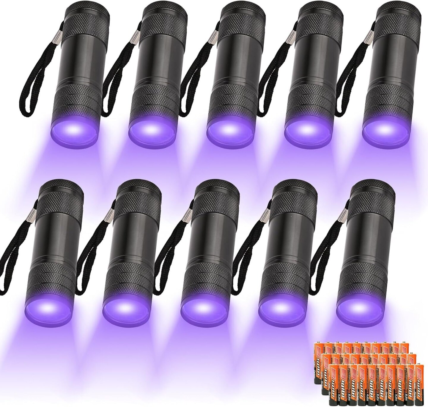 urine black light flashlight Lepro 395nm UV Flashlight, Portable Ultraviolet Stain Detector with AAA Batteries hotel inspections ESCO LITE 2 Packs Black