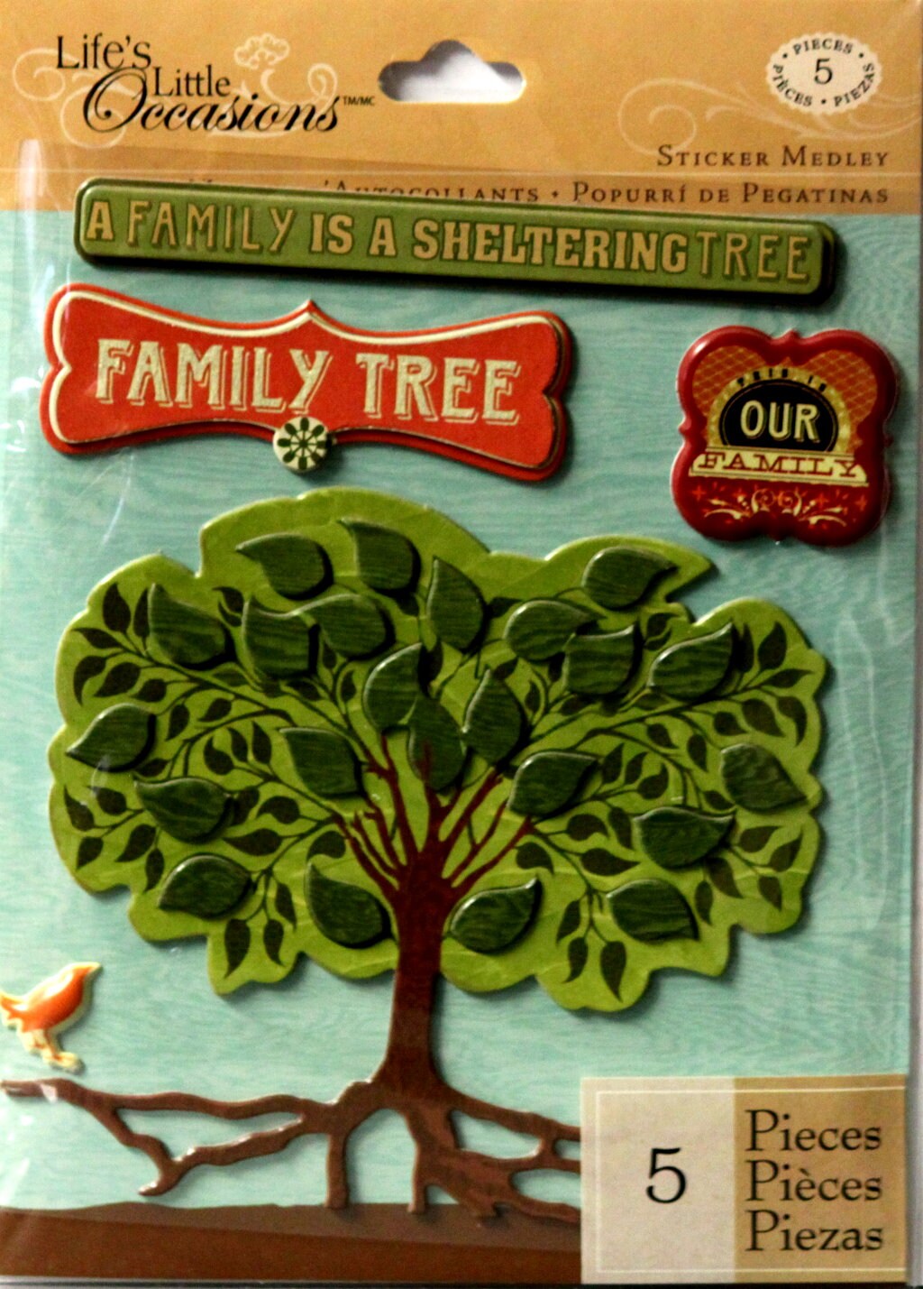 K & Company Life's Little Occasions Family Tree Sticker Medley