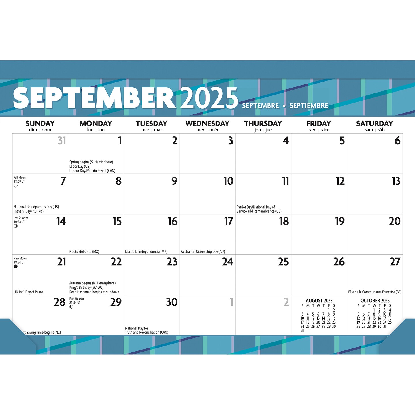 Large Print | 2025 17 x 12 Inch Monthly Desk Pad Calendar | BrownTrout | Easy to See Large Font