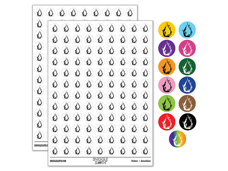 Water Drop Droplet 200+ 0.50&#x22; Round Stickers