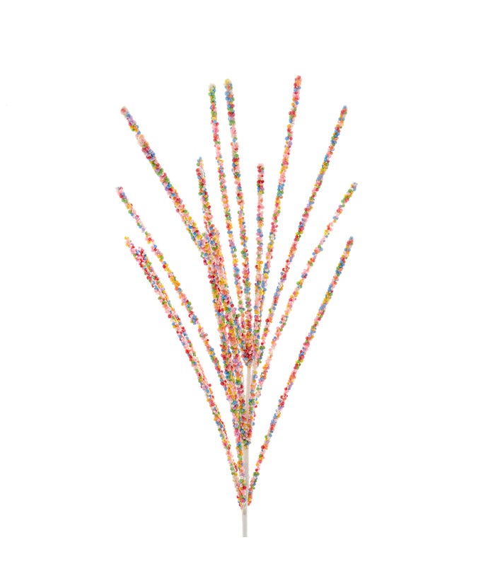 30&#x22; Candy Bead Spray - Colorful and Fun Christmas Decor