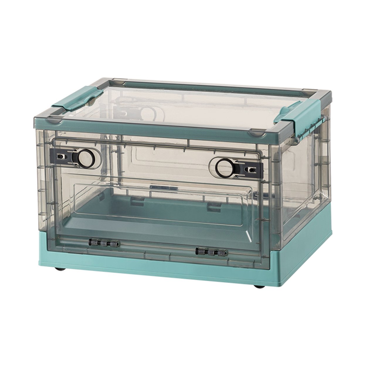 Storage Box Stackable Plastic Storage Box With Lid Space-Saving Foldable Clothes Toy Storage Container For Home