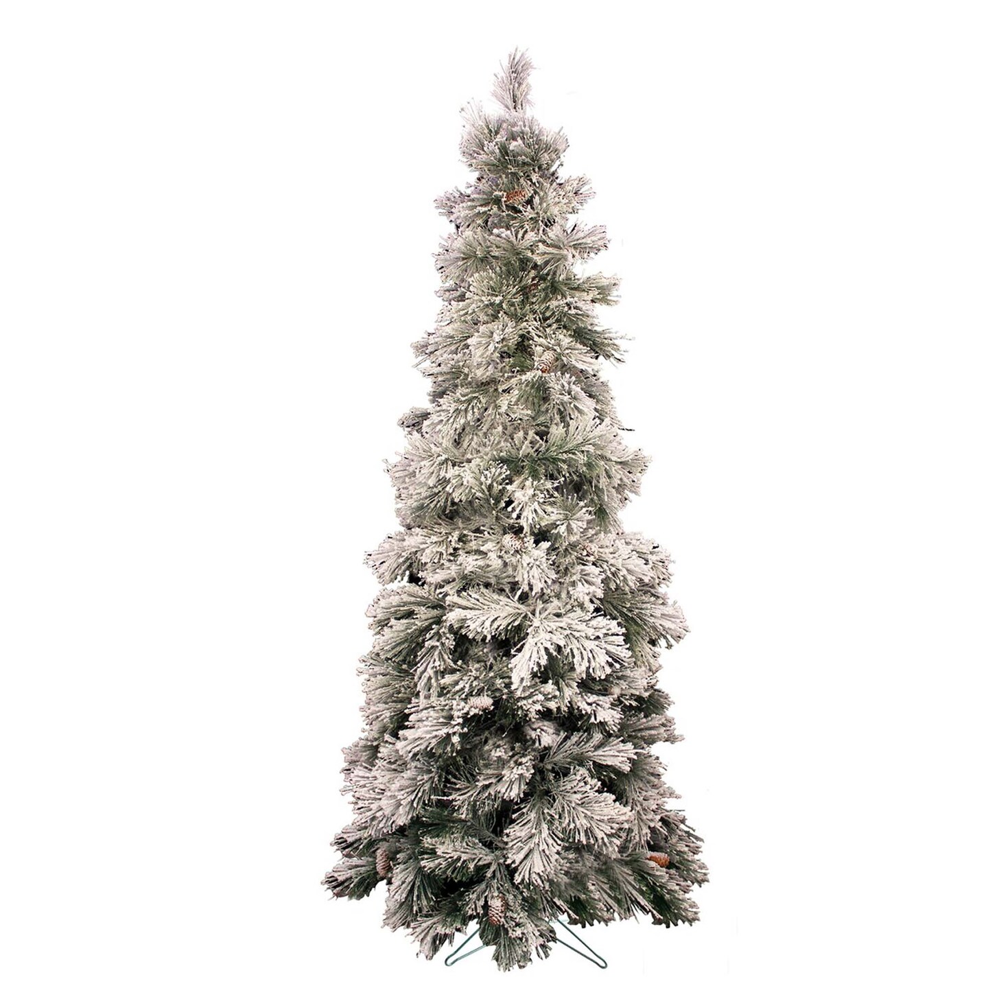 7' Slim Heavy Snow Flocked Alberta Tree with Metal Stand, Dia 31.5" 213 tips | Michaels