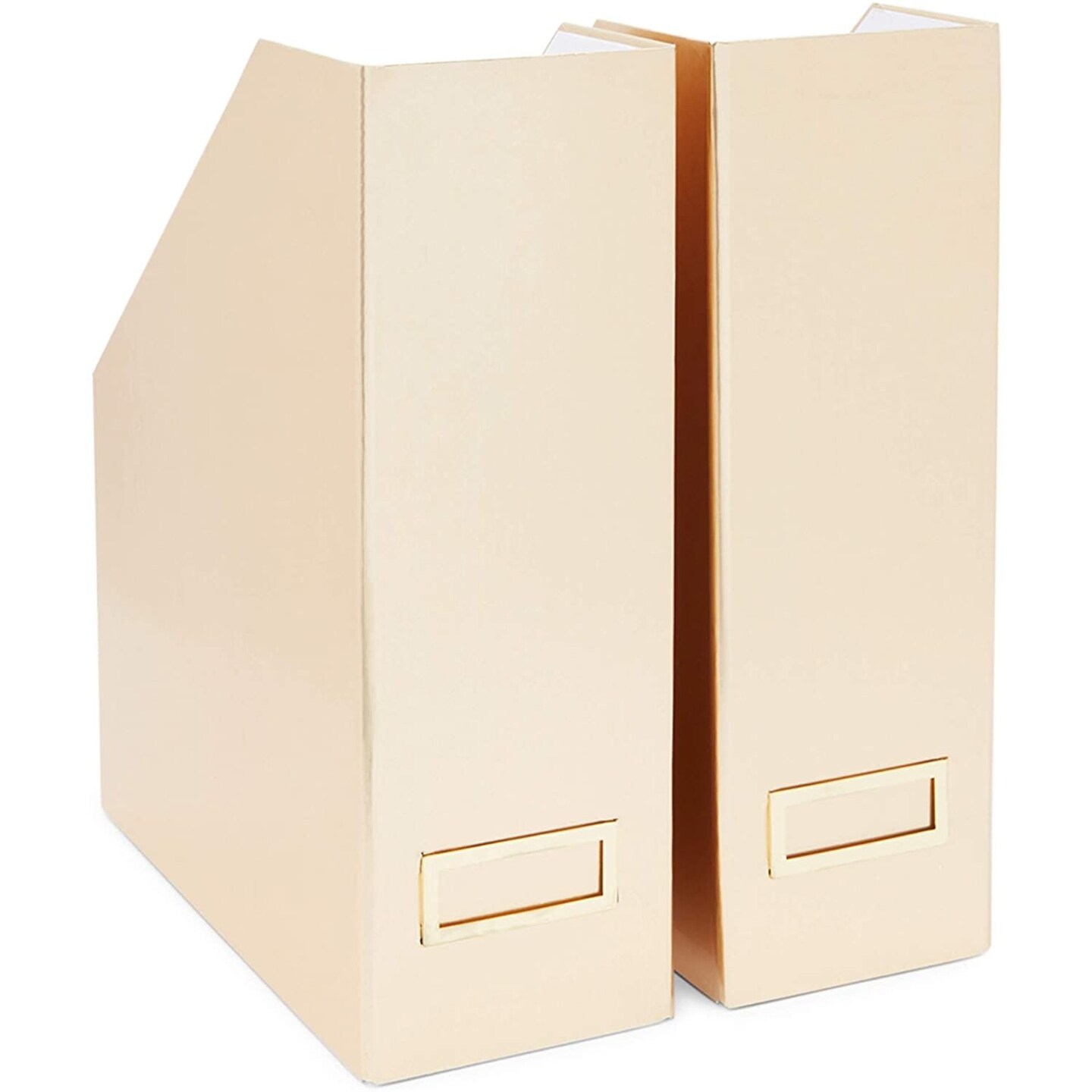 Stockroom Plus Foldable Magazine File Holder, Gold Desk Accessories (Set of 2)