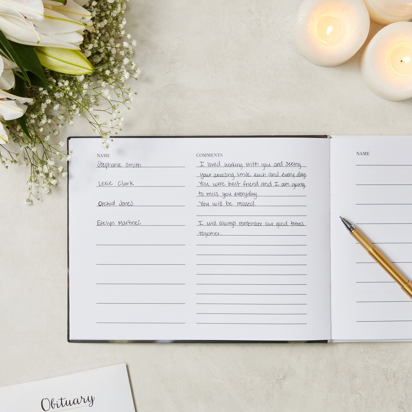 In Loving Memory Funeral Guest Book for Memorial Service, Celebration of Life (94 Pages, 11 x 8.5 in)