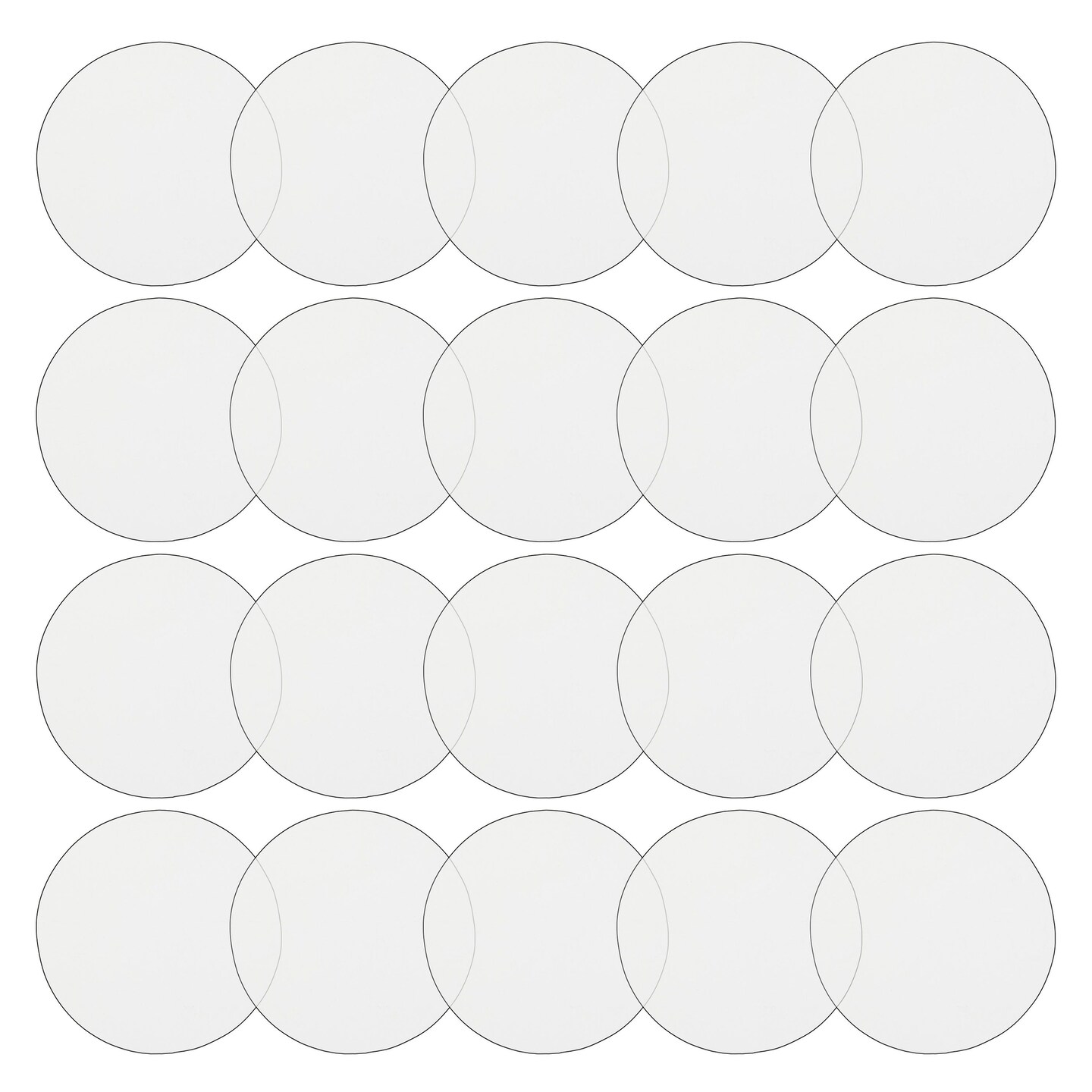 20 Pack Clear Acrylic Disks, 1/8 Inch Thick Round Circles for Arts and Craft Supplies (1.5 In)