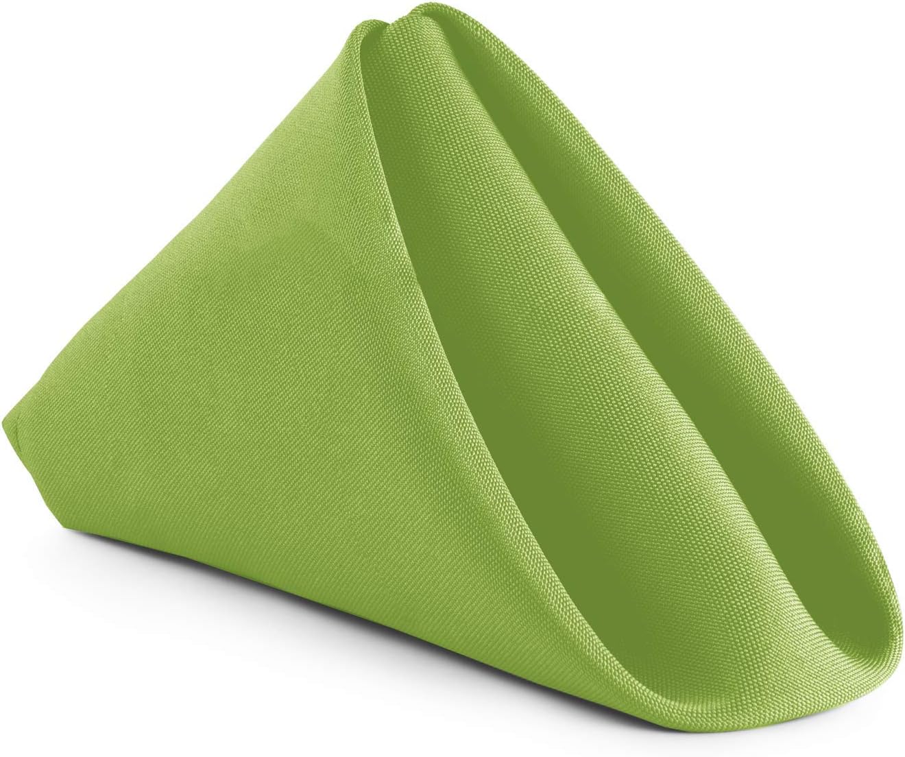Set of 12 Apple Green Cloth Napkins, 17×17 in, Soft & Washable with Hemmed Edges