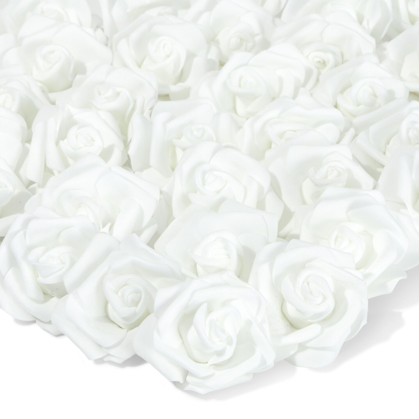 Juvale 100 Pack White Artificial Flowers - 3 Inches, Fake Carnations for Wedding, Bridal Shower &#x26; Valentine&#x27;s Day Decorations, Arts and Crafts