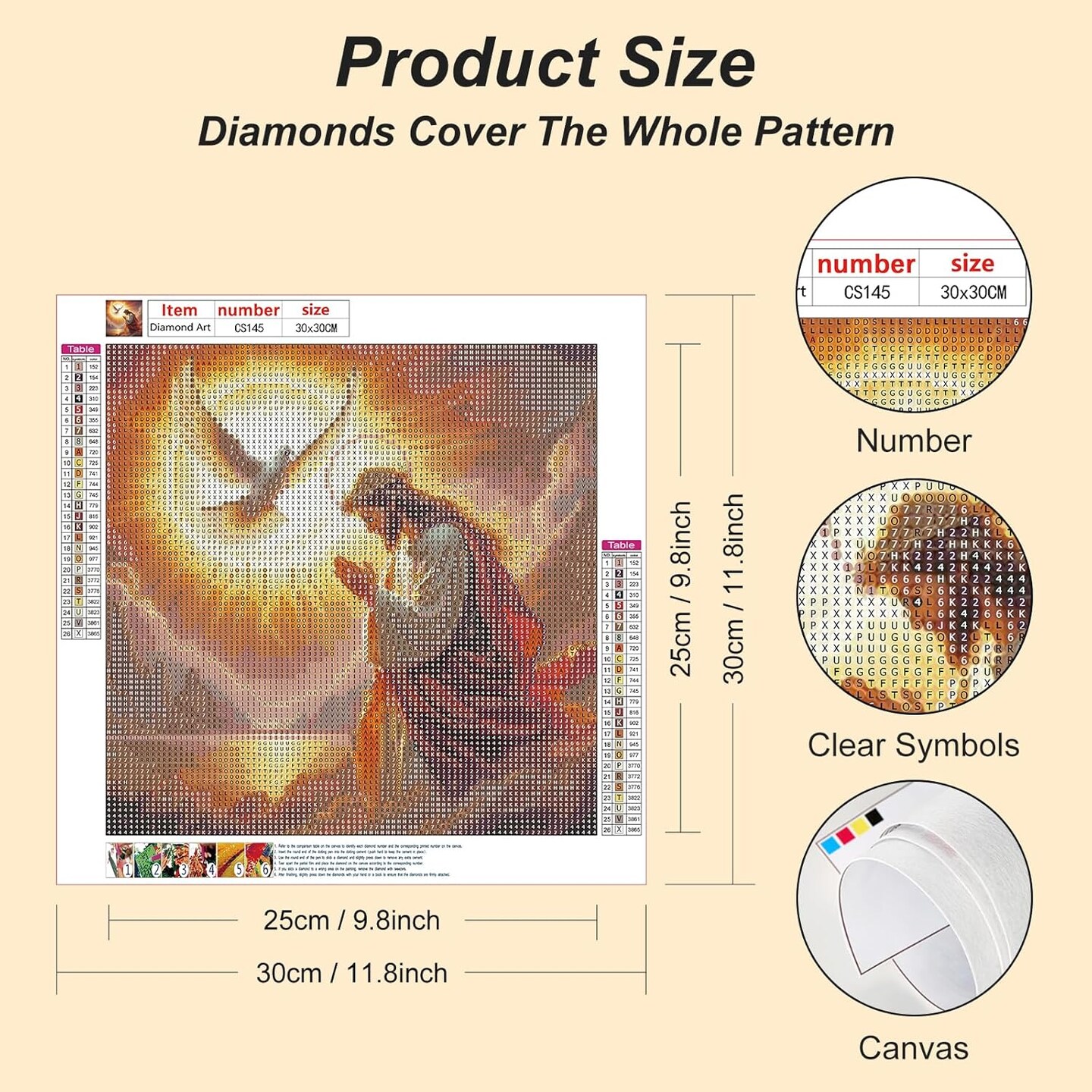 Jesus Diamond Painting Kits for Adults, 5D DIY Diamond Art Kits for Beginners, Full Drill Diamond Painting Kits for Home Wall Decor, 12x12 Inch