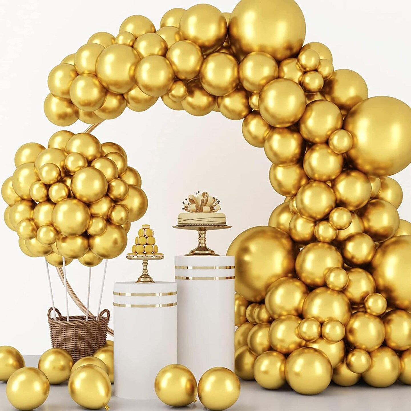 Gold Balloons 60PCS Metallic Balloon Latex Balloons