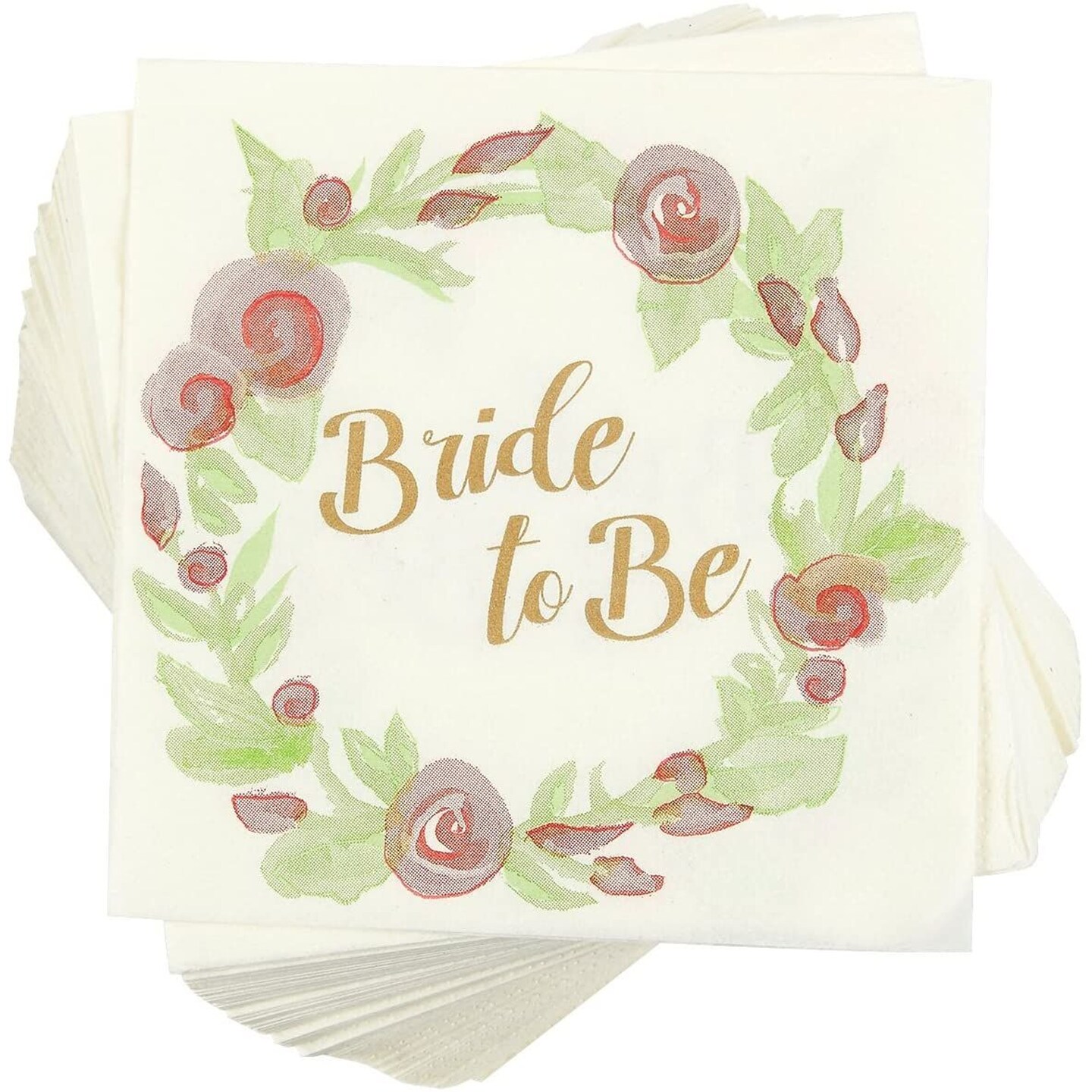 Bride To Be Party Supplies, Bachelorette Paper Napkins (5 x 5 In, 100 Pack)