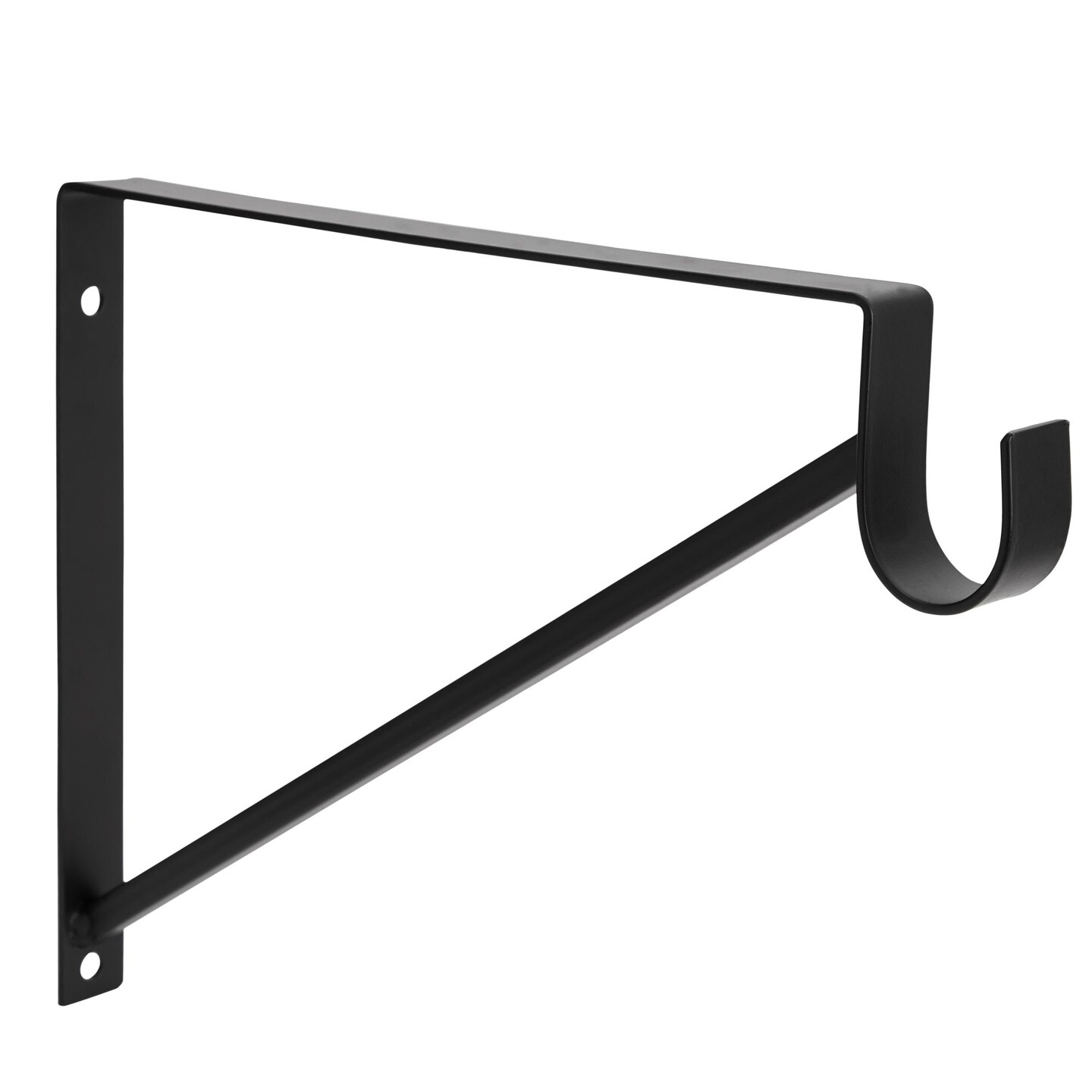 4 Pack Metal Closet Hanging Shelf Rod Bracket Holder and Support, Heavy Duty Bar for Shelving (Black, 12.5 x 1 x 9.5 in)