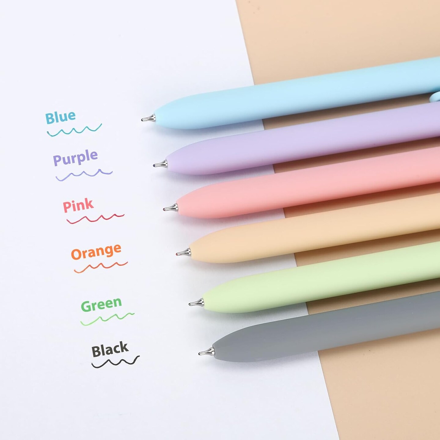 6-Pack Colored Gel Pens – 0.7mm Medium Point, Quick-Dry, Multi-Color for Journaling & Doodling