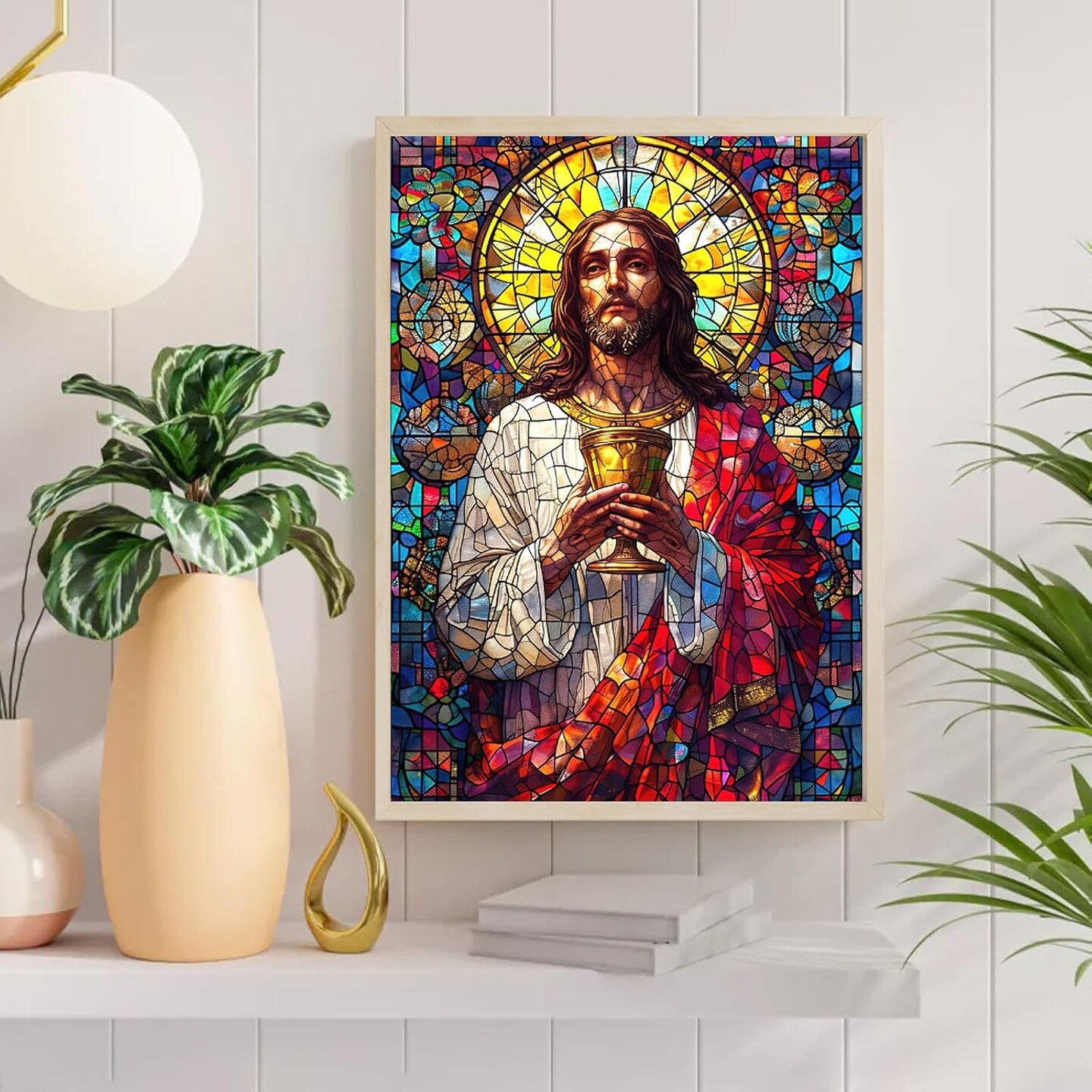 Jesus Diamond Painting for Adults,5D Diamond Art Kits, Full Drill Diamond Dots Paintings for Beginners, Diamond Art Painting Kits