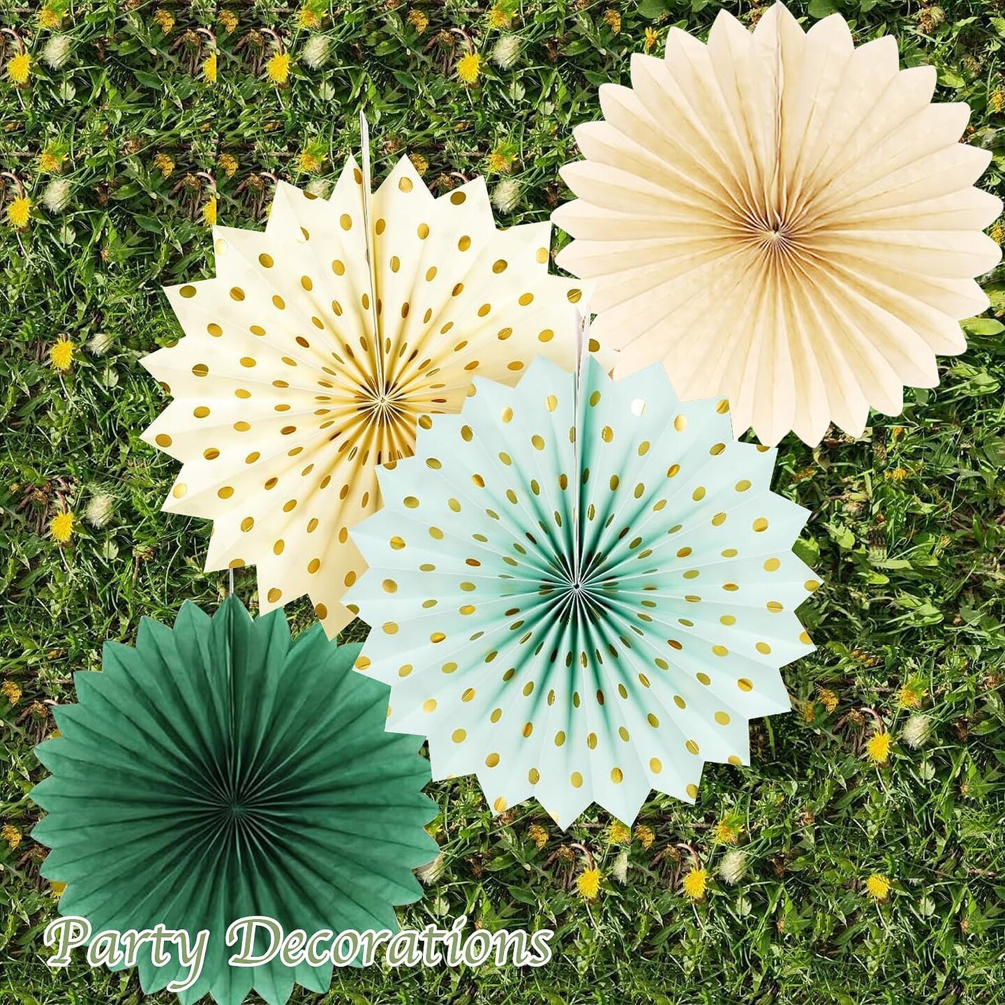 Sage Green & Pink Gold Birthday Party Decoration Kit – Banner, Garland, Pom-Poms & More