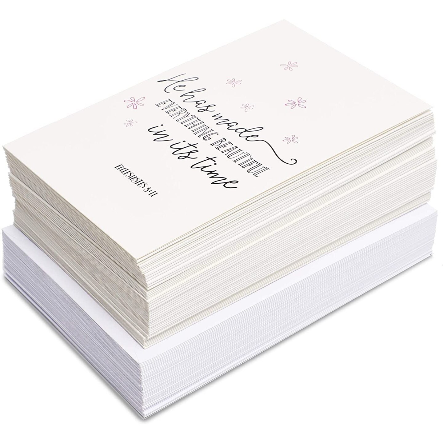 Best Paper Greetings 48 Pack Christian Greeting Cards with Envelopes, Inspirational Note Card with Scripture Bible Verses for Encouragement, Motivation, Confirmation Bulk (4x6 In)