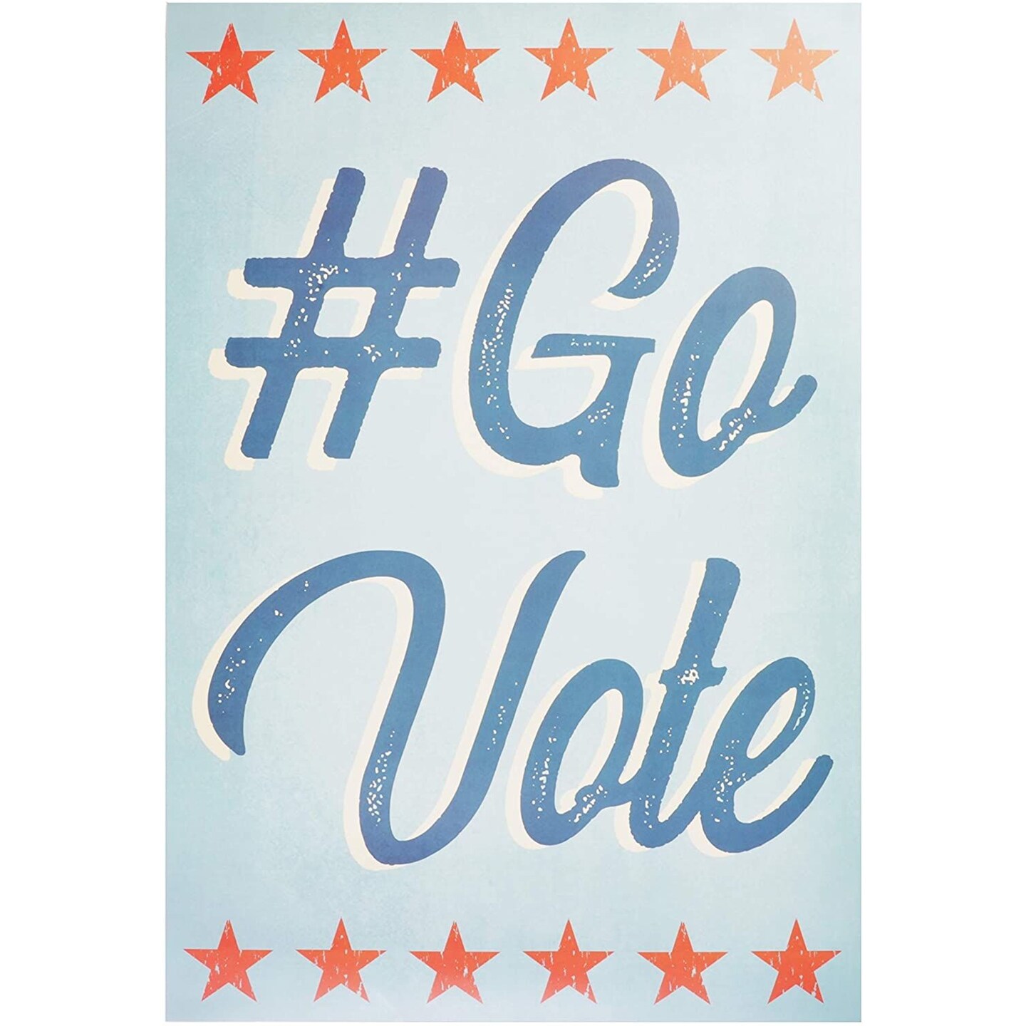 Juvale 10-Pack Go Vote Patriotic Election Day Posters, 13 x 19 in, Red, White and Blue Patriotic Decorations for 2024 Campaign, Voter Awareness, Labor and Veterans Day