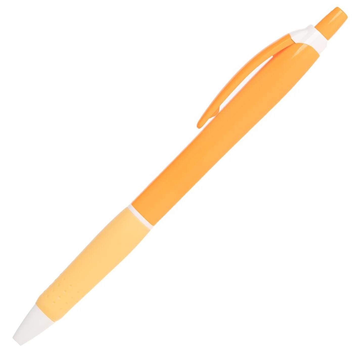Simply Genius Pens in Bulk - 100 pack of Office Pens - Retractable Ballpoint Pens in Black Ink - Great for Schools, Notebooks, Journals &#x26; More (Orange, 100pcs)