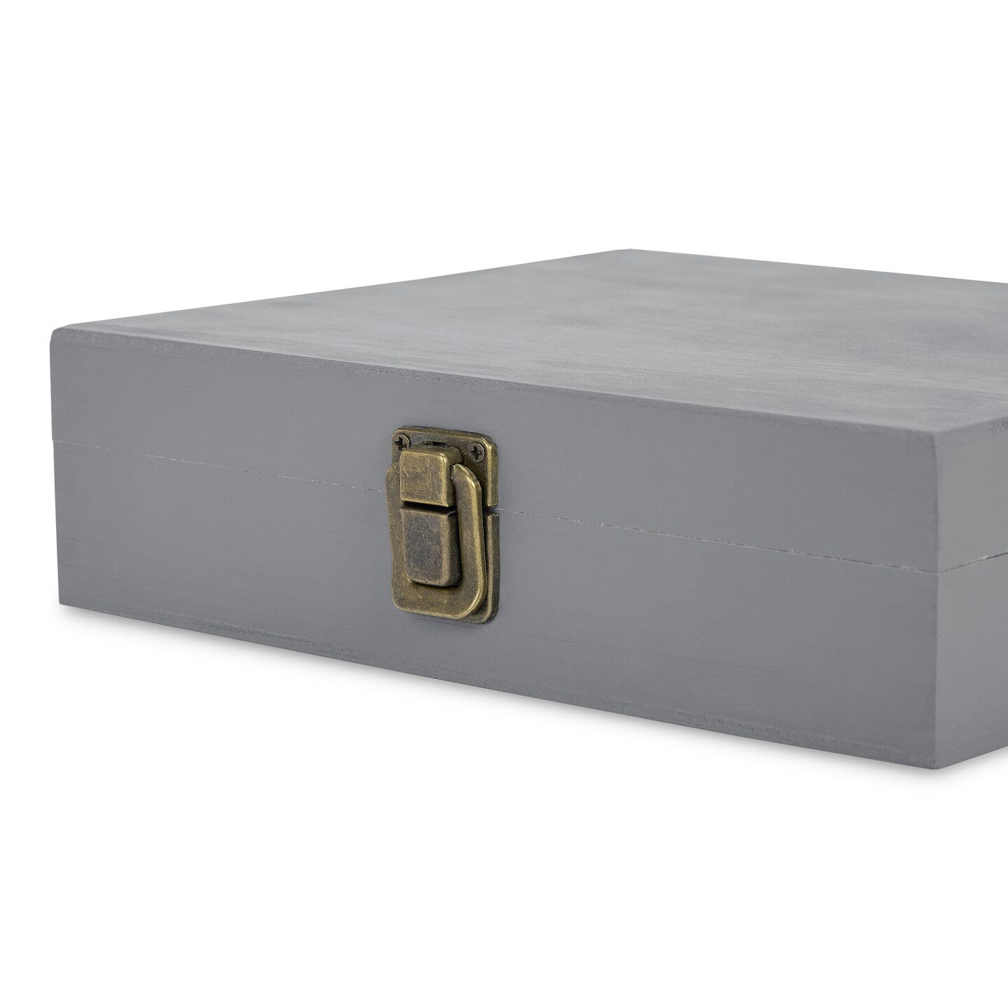Makerflo Natural Pine Wood Cigar Box, Hinged Back &#x26; Front Clasp, Black Felt Lined, 8.5&#x22; x 8&#x22; x 2.4&#x22;, Ideal for Craft - (Laser Engraving, Epoxy, UV DTF, and Vinyl)