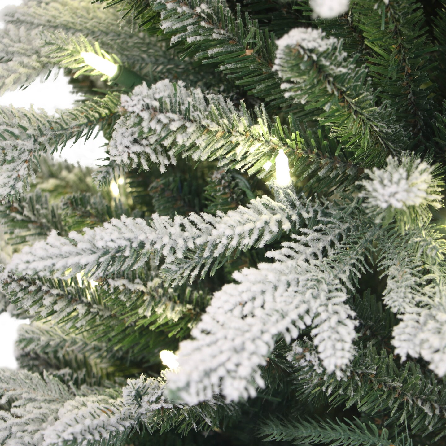 7.5ft Pre-Lit Potted Flocked Arctic Fir Pencil Christmas Tree
