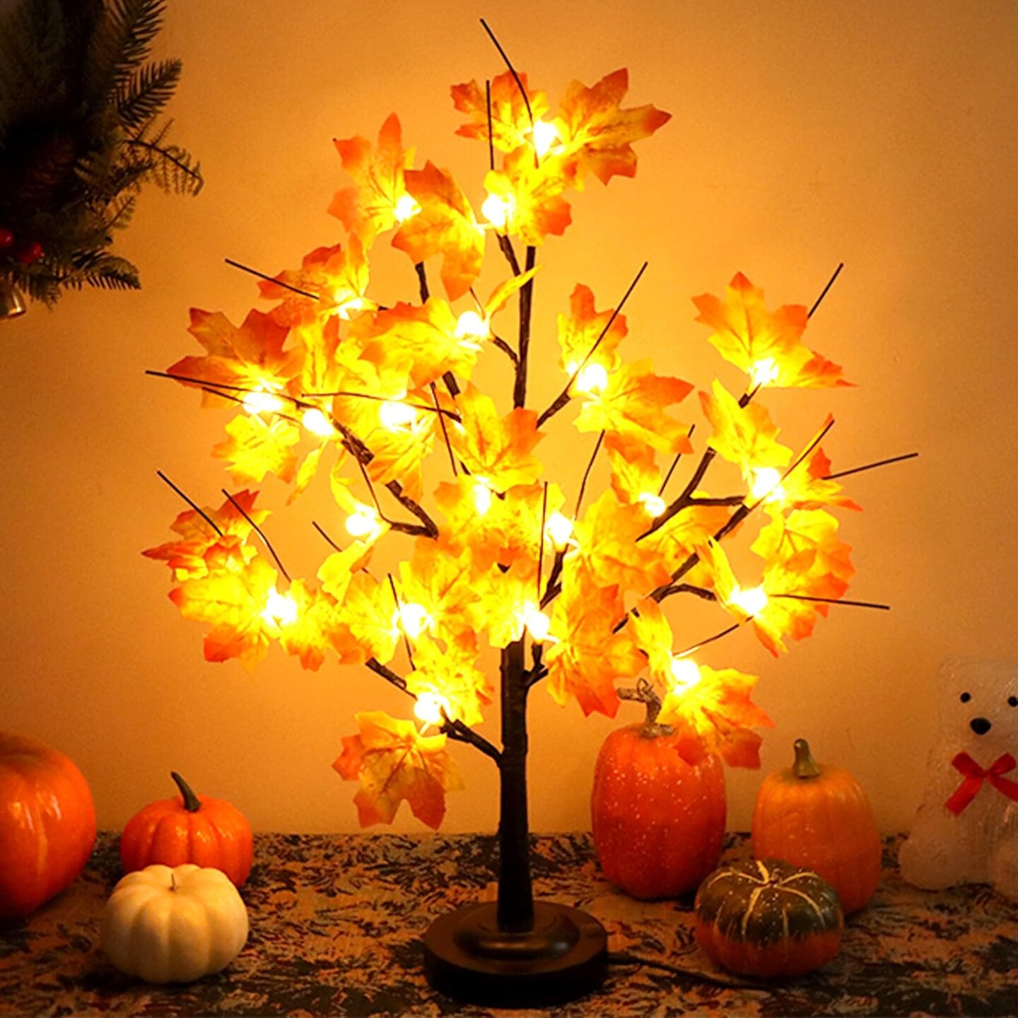 Maple Tree Light for Fall Thanksgiving Decor(Warm White)