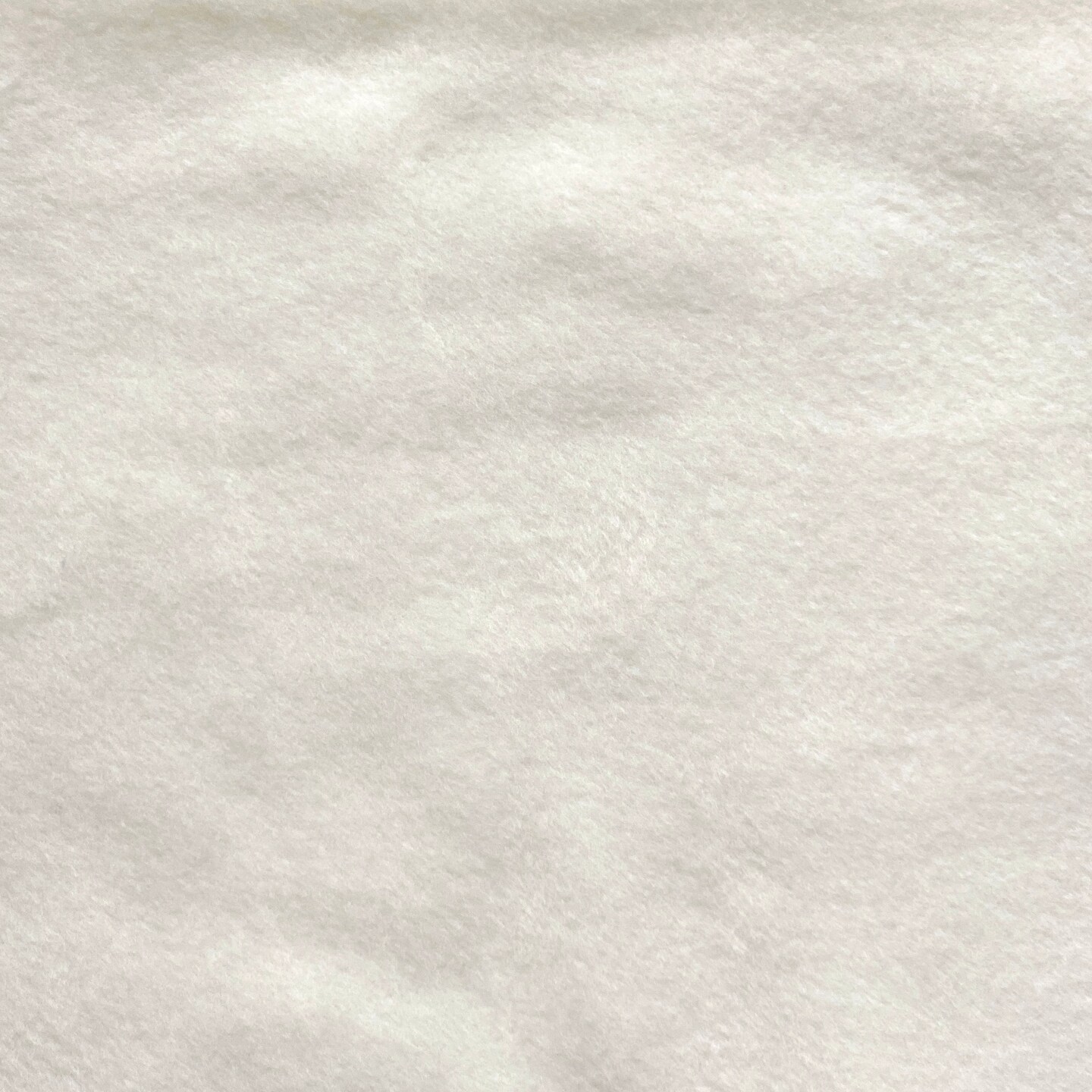 Solid Silent White Anti-Pill Fleece Fabric (Medium Weight) | By The Yard