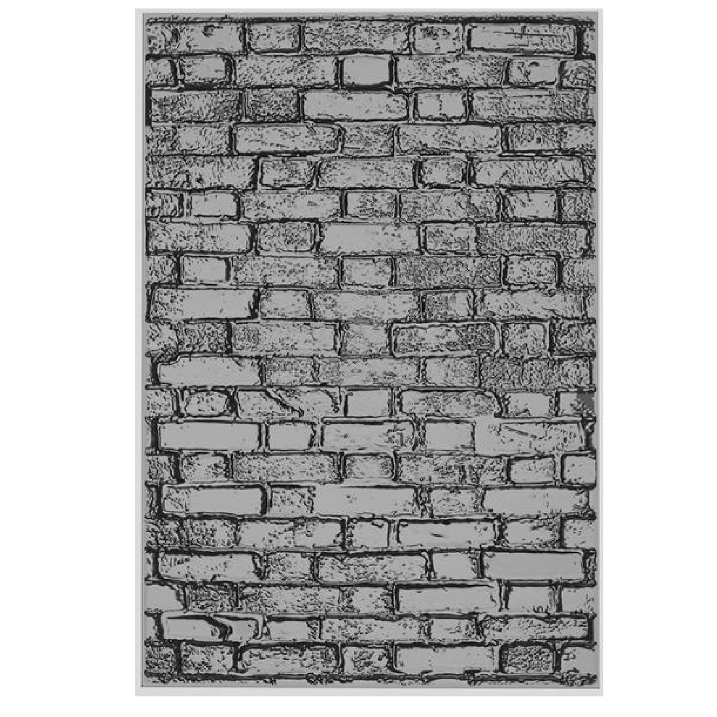 Sizzix 3D Texture Fades A5 Embossing Folder By Tim Holtz-Brickwork
