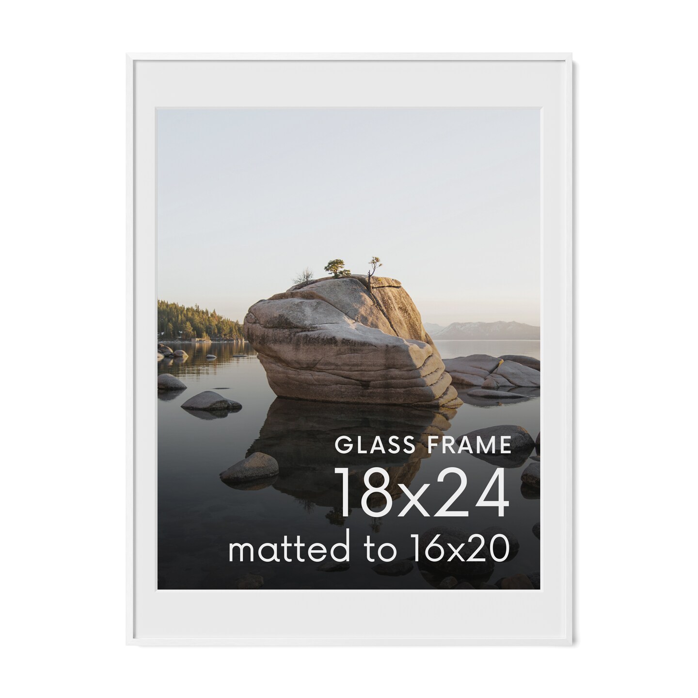 Haus and Hues Aluminum Glass and Matted Picture Frame