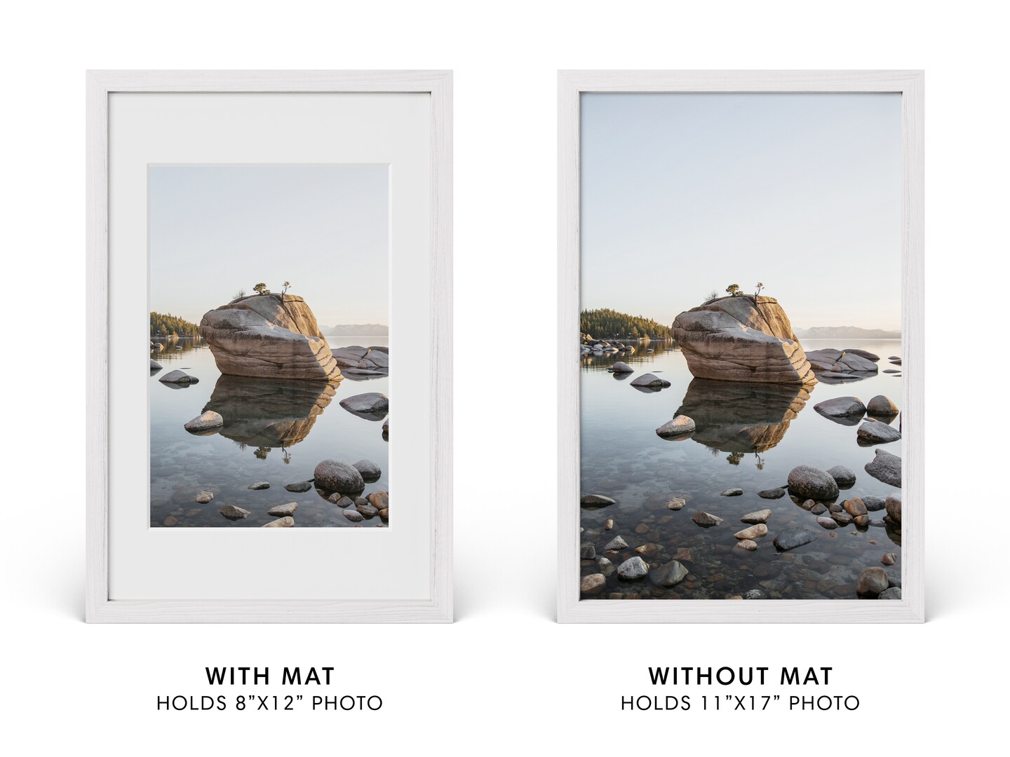 Haus and Hues Oak Wood Picture Frames Matted with Real Glass
