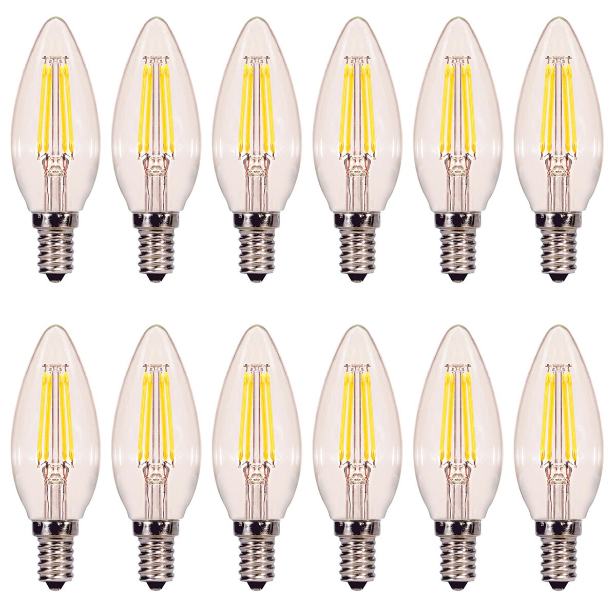 12PK - PILA 4.5w B11 LED E12 Candelabra base 2700K Soft White Bulb
