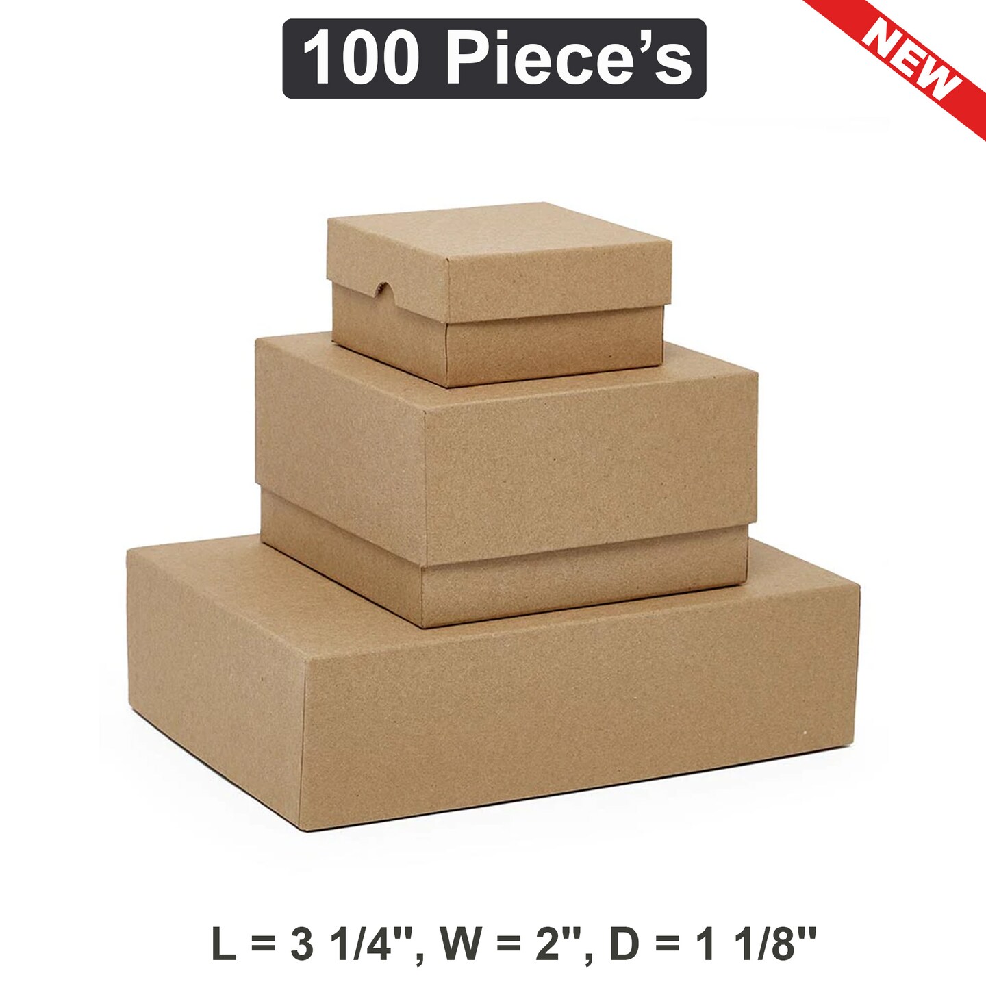 Mini Shipping Boxes 3-1/4" x 2" x 1-1/8" Perfect for Small, Delicate Items and Compact Packaging