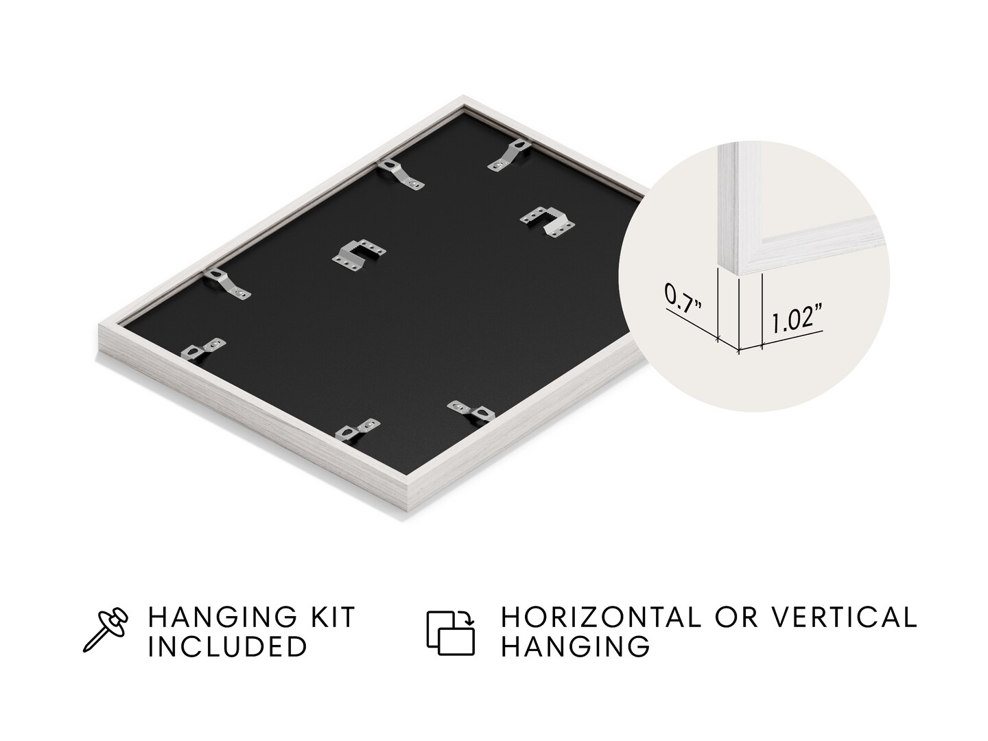 Haus and Hues Oak Wood Picture Frames Matted with Real Glass