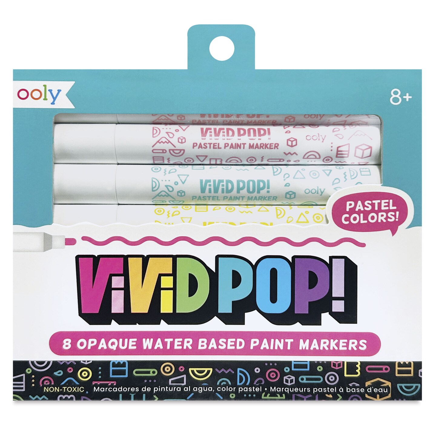 Ooly Vivid Pop! Water-Based Paint Marker Set - Pastel, Set