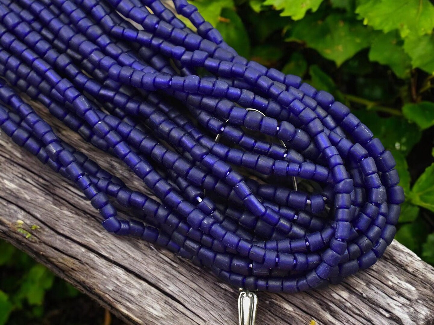 Cobalt Java Glass Beads - Indonesian Glass