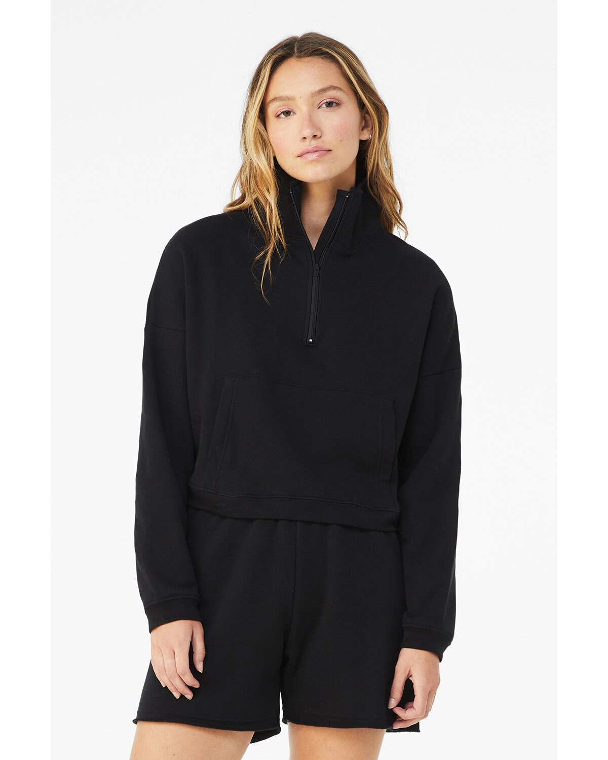 Bella + Canvas&#xAE; Ladies Sponge Fleece Half-Zip Pullover Sweatshirt