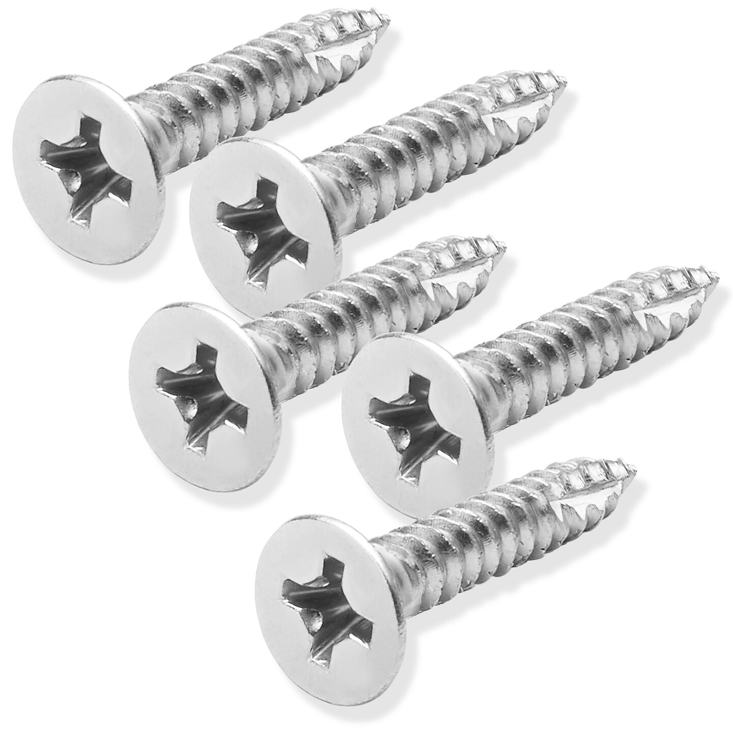 Cauldham Wood Screws #9 x 1 Inch for Door Hinges - 25 pack