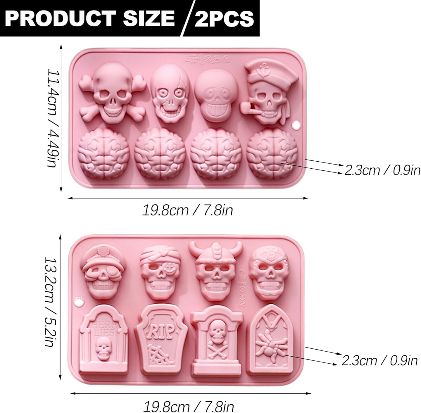 Halloween Chocolate Mold Silicone Skull