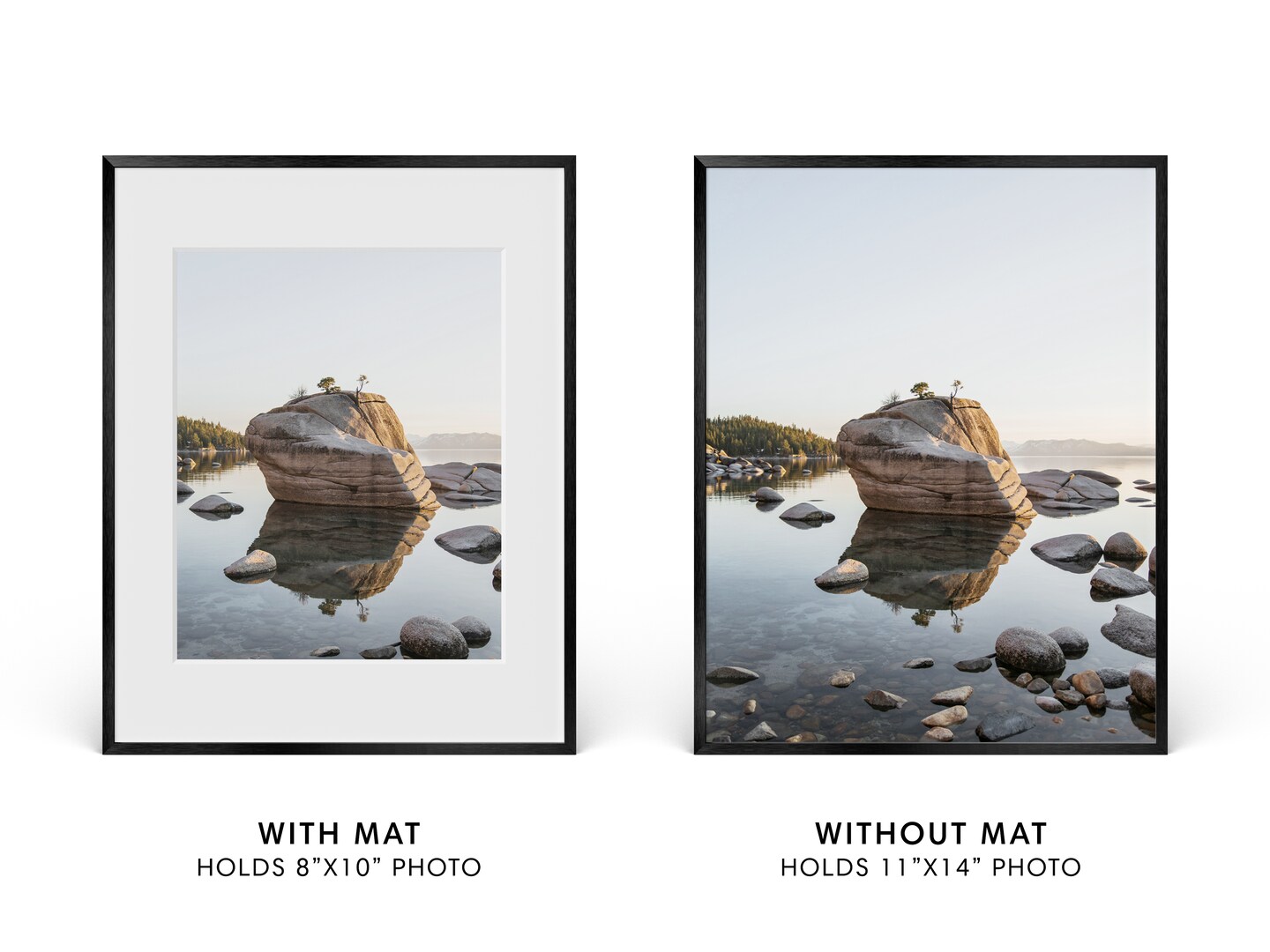 Haus and Hues Aluminum Glass and Matted Picture Frame