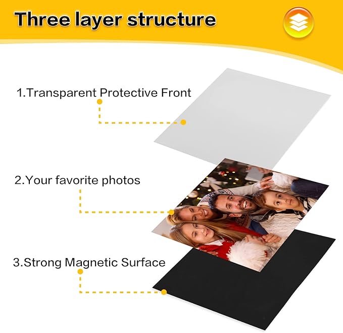 50 Pcs Magnetic picture frames for refrigerator 4x6Inch-Magnetic photo frames,Black