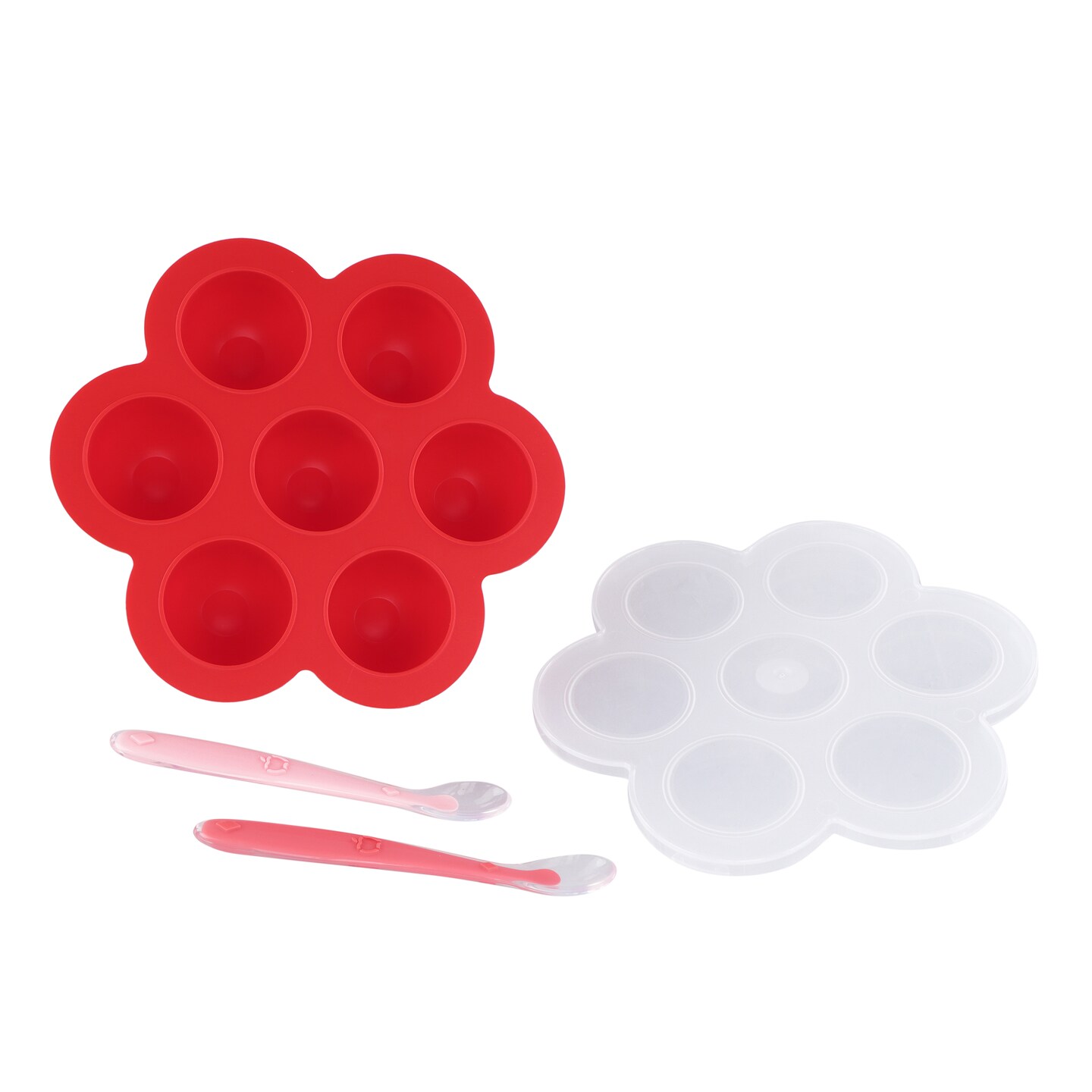 Acorn Baby Food Container Meal Prep Freezer Tray with Thick Lid and 2pk Spoons