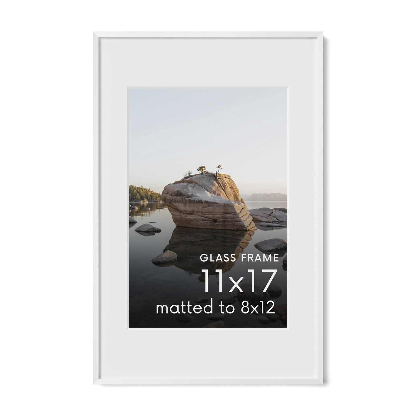 Haus and Hues Aluminum Glass and Matted Picture Frame