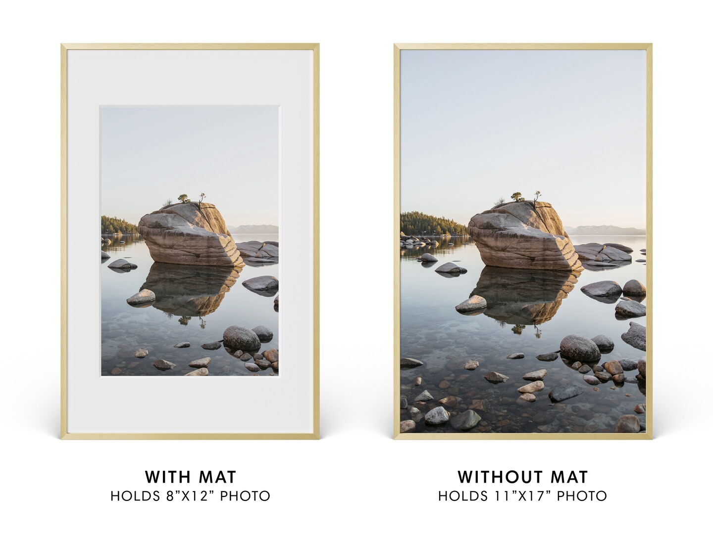 Haus and Hues Aluminum Glass and Matted Picture Frame