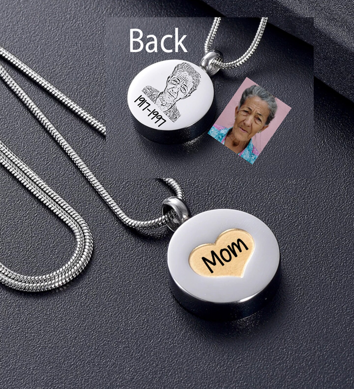 Personalized Urn Necklace Keepsake Urn Heart Of Gold Cremation
